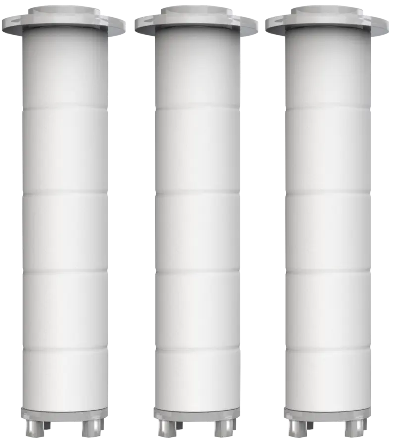 Three replacement filter cartridges