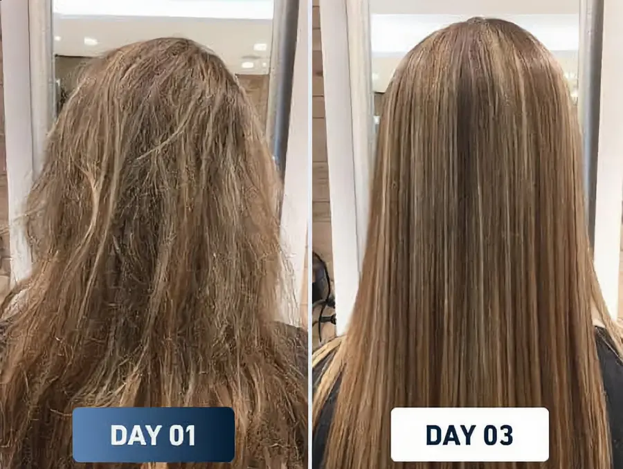 Hair before and after
